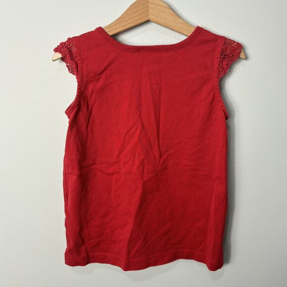 Hanna Andersson Red Flutter Top - Picture 4 of 4